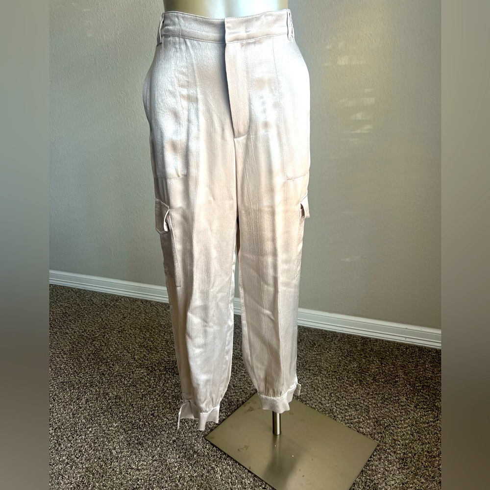 SATIN EFFECT CARGO PANTS ZW COLLECTION